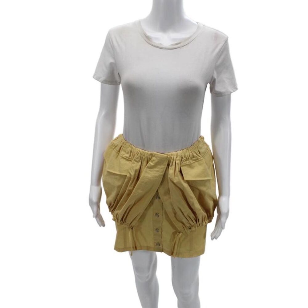 Jacquemus Womens Peasant Mini Skirt Beige Size 40